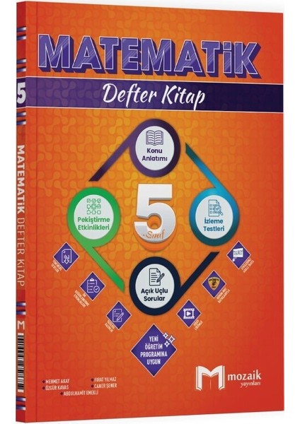 5. Sınıf Matematik Defter Kitap Mozaik Yayınları