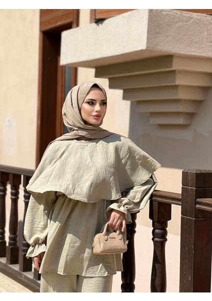 Pelerinli Tunik Takım modelleri