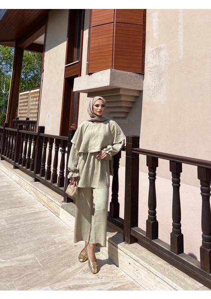 Pelerinli Tunik Takım