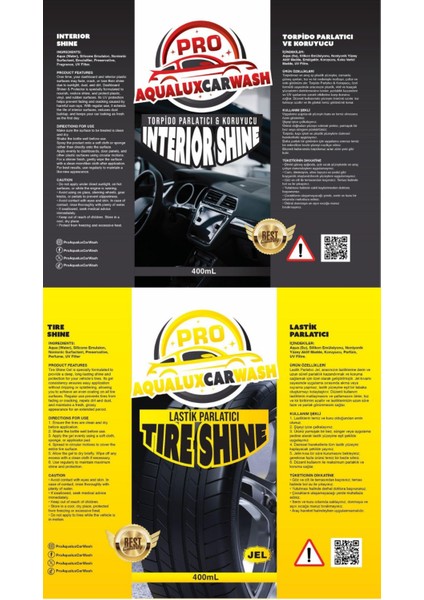 Proaqualuxcarwash Torpido Parlatıcı ve Koruyucu - Lastik Parlatıcı (Jel ) fiyatları