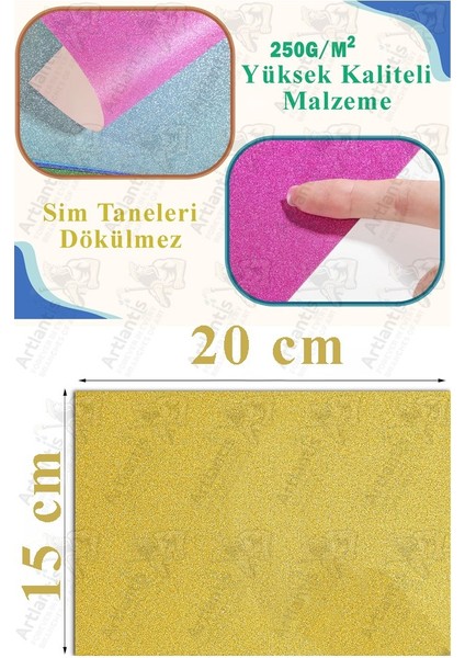 Beyaz Simli Karton A5 15X20 cm 10 Lu 1 Paket Simli Fon Kartonu Parıltılı Kağıt Anasınıfı Kreş Etkinlik Proje fiyatları