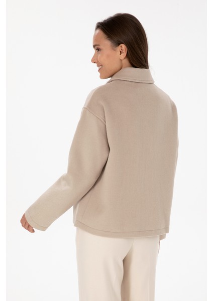 Kadın Koyu Bej Mont 50309467-VR088 indirimleri