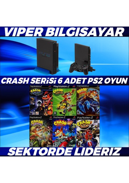 MUHTEŞEM CRASH SERİSİ 6 ADET PS2 OYUN [ AÇIKLAMAYI OKUYUNUZ ]