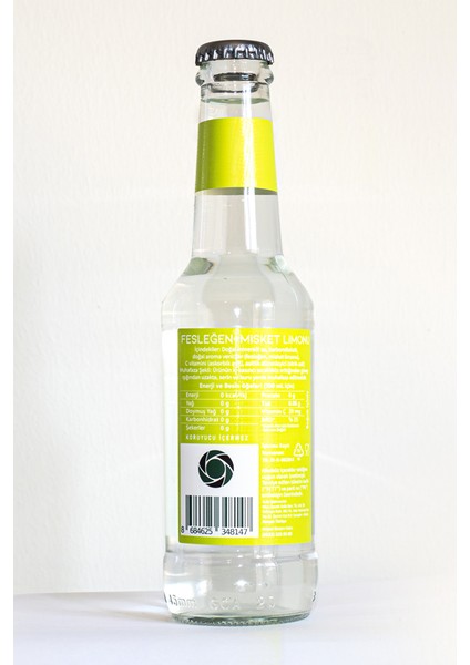 Fesleğen Misket Limonu Aromalı 6 Adet Doğal Mineralli Gazlı Içecek
