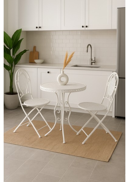 Ferforje Katlanabilir Balkon-Bahçe-Ev Masa Sandalye Takımı modelleri