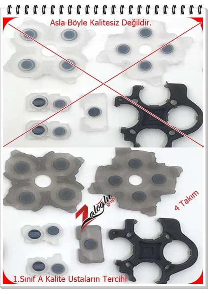 Playstation 5 Kol Lastik Takımı V3 Uyumlu 1.sınıf 1.kalite Ustaların Tercihi ( 4 Takım ) fiyatları