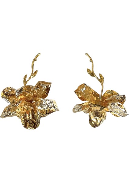 Dokulu Çiçek Küpe