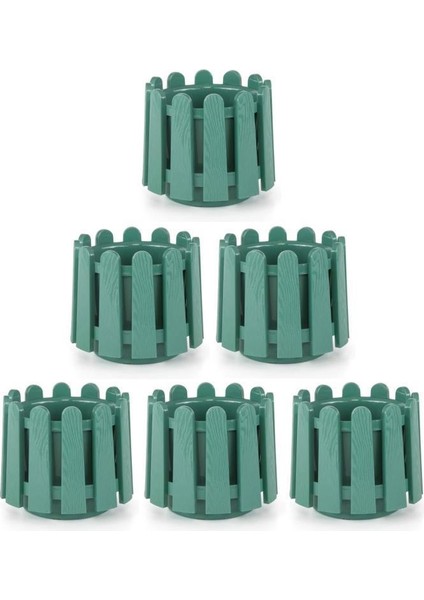 SO-İS02 Istanbul Dekoratif Yuvarlak Saksı 2,6 Lt Yeşil 6 Adet