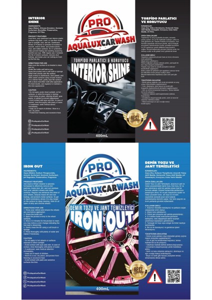 Proaqualuxcarwash Torpido Parlatıcı - Demir Tozu ve Jant Temizleyici fiyatları