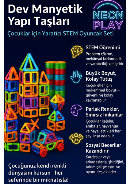DO BLOKS 58 Parça Manyetik Yapı Blokları Original - Mıknatıslı Eğitici Oyuncak fiyatları