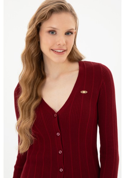 Kadın Bordo Hırka (Triko) 50313580-VR014 fiyatları