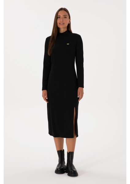 Kadın Siyah Elbise (Örme) 50313549-VR046