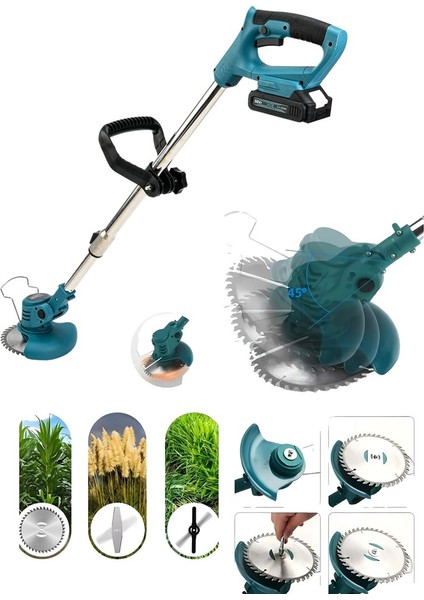 PH301 2li Bahçe Seti Çift Akülü Şarjlı Ot Çalı Çim Kesme Tırpan ve 15CM Şarjlı Dal Budama Zincirli Testere fiyatları