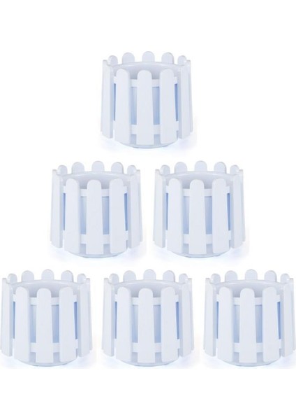 SO-İS02 Istanbul Dekoratif Yuvarlak Saksı 2,6 Lt Kirli Beyaz 6 Adet