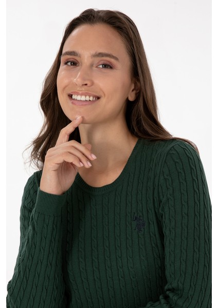 Kadın Koyu Yeşil Kazak /triko 50313626-VR079 fiyatları