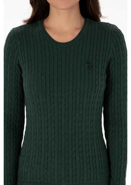 Kadın Koyu Yeşil Kazak /triko 50313626-VR079