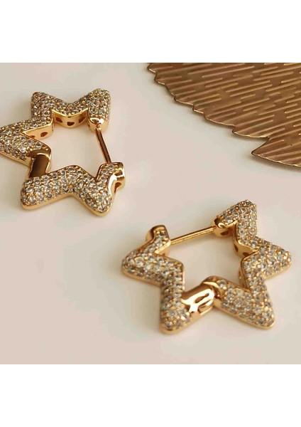 Xuping Zirkon Taşlı Yıldız Küpe fırsatları