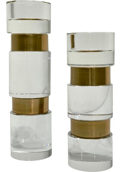 Eskitme Halkalı Cam Şamdan Seti fiyatları