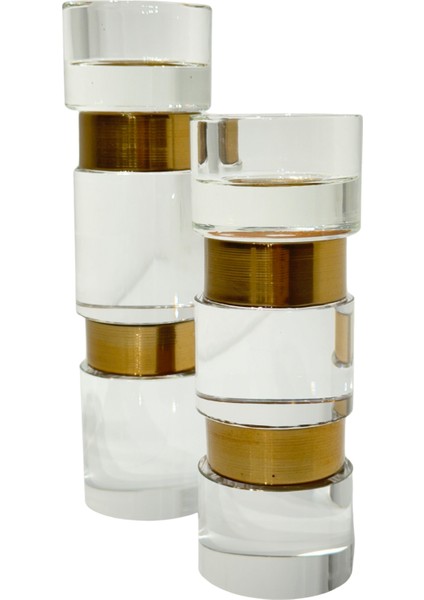 Eskitme Halkalı Cam Şamdan Seti modelleri