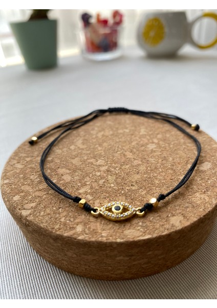 Siyah Renk Zirkon Taş Detaylı Çelik Xupıng VİP İp Bileklik