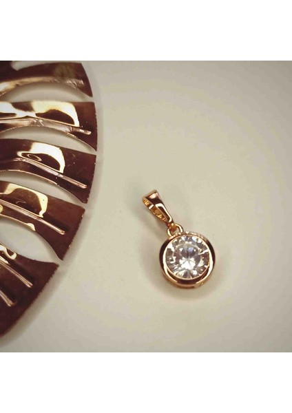 Xuping Zirkon Taşlı Yuvarlak Gold Kolye Ucu fırsatları