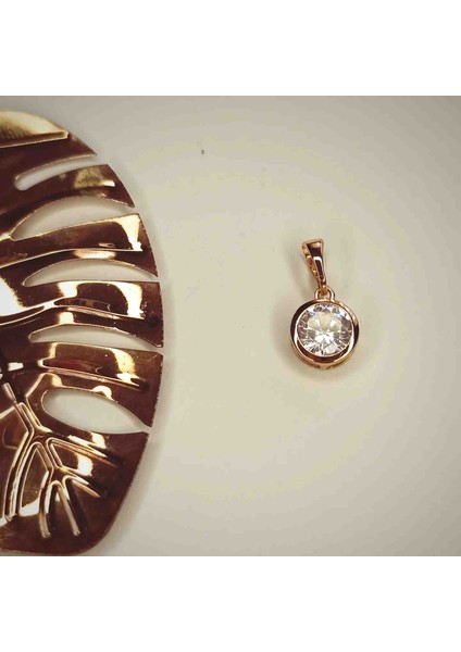 Xuping Zirkon Taşlı Yuvarlak Gold Kolye Ucu indirimleri