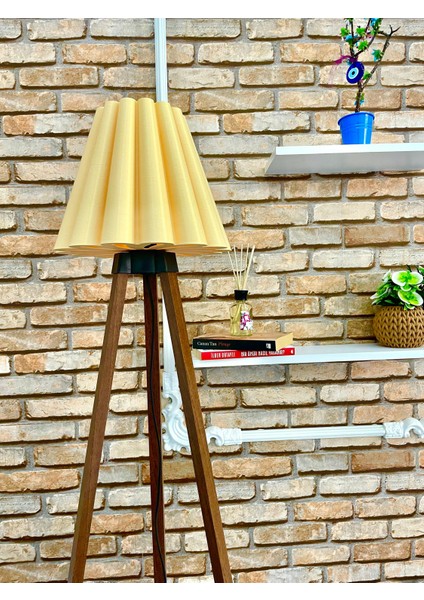 Ahşap 3 Ayaklı Pileli Moder Tripot Lambader Salon Yatak Odası Oturma Odası Pinterest Tasarım