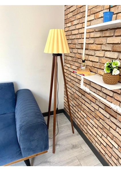 Ahşap 3 Ayaklı Pileli Moder Tripot Lambader Salon Yatak Odası Oturma Odası Pinterest Tasarım fiyatları