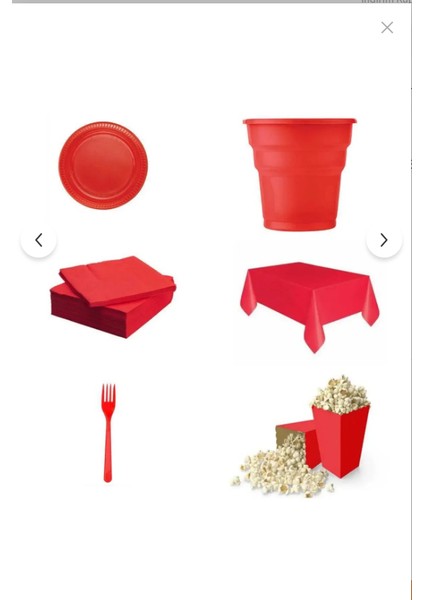 Plastik Tabak, Bardak, Çatal, Peçete ve Tek Kullanımlık Masa Örtüsü Seti