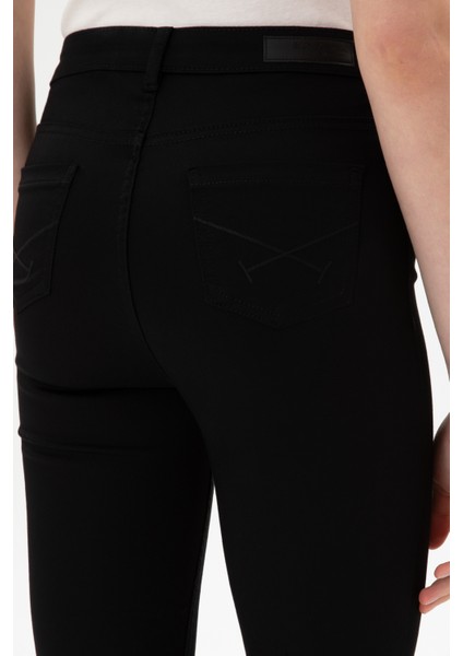 Kadın Siyah Pantolon (Kanvas-Chino) 50316852-VR046