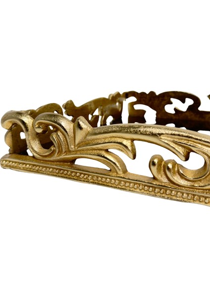 Döküm Otantik Desen Dikdörtgen Eskitme Tepsi fırsatları