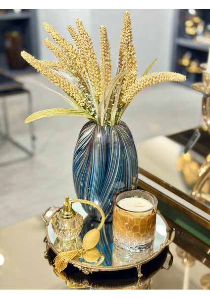 Mavi Cam Simli Vazo modelleri