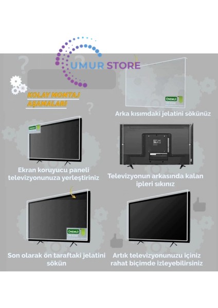 55c655 Tv Ekran Koruyucu - Tcl 55" Inç Kırılmaz Tv Ekran Koruyucu indirimleri