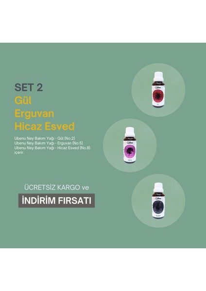 Indirimli 3’lü Ney Yağı Setleri