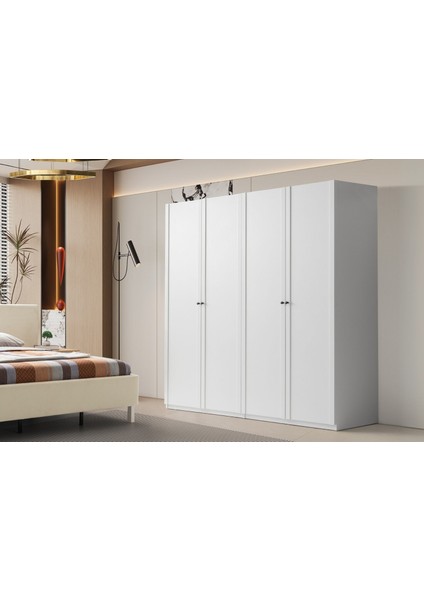 Mona White 4 Kapılı Gardırop
