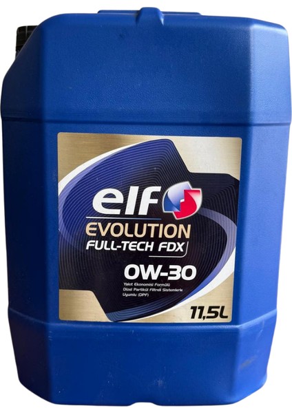 Motor Yağı 0W-30 11.5lt Elf Evolution Full-Tech Fdx