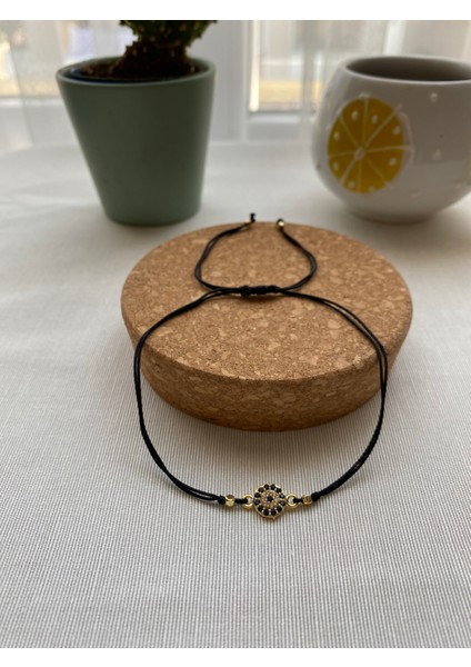 Siyah Renk Zirkon Taş Detaylı Çelik Xupıng VİP İp Bileklik modelleri