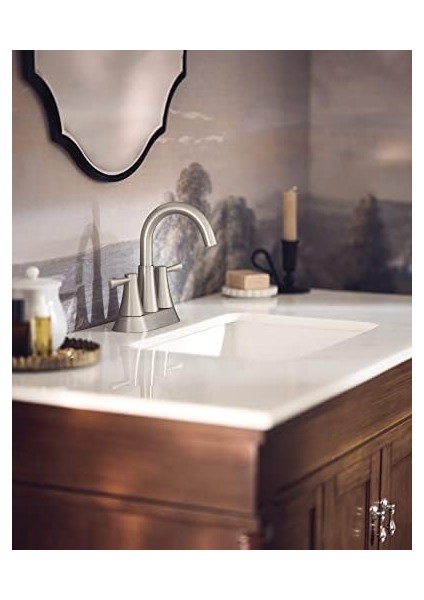 84022SRN Ronan Iki 4 "centerset Modern Musluk, Push-Down Drenajlı, 1 Saplı, Spot Dirençli Nikel fiyatları