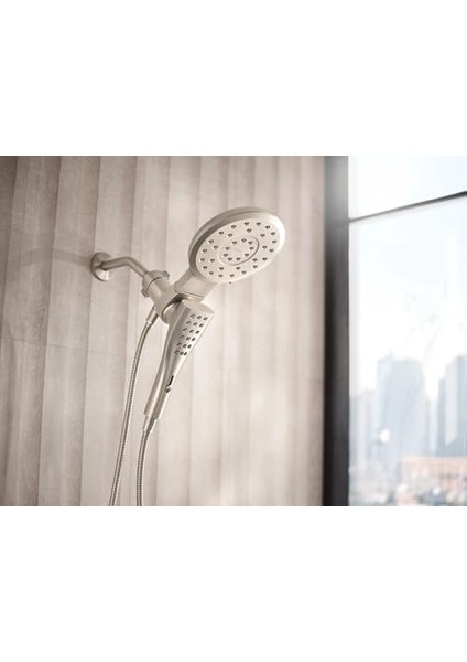 220C3BN Verso Sekiz Fonksiyonlu 17,78 cm Çap Püskürtme Başlığı Standart, El Duşu, Fırçalanmış Nikel fiyatları