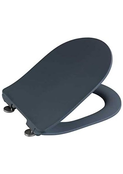 Premium Klozet Oturağı "sedilo", Antibakteriyel Duroplastikten Yapılmış Ekstra Düz Oturak, Easy-Close Otomatik Indirme Tertibatı, Paslanmaz Çelikten Yapılmış Fix-Clip Hijyenik Sabitleme, Mat Gri modelleri