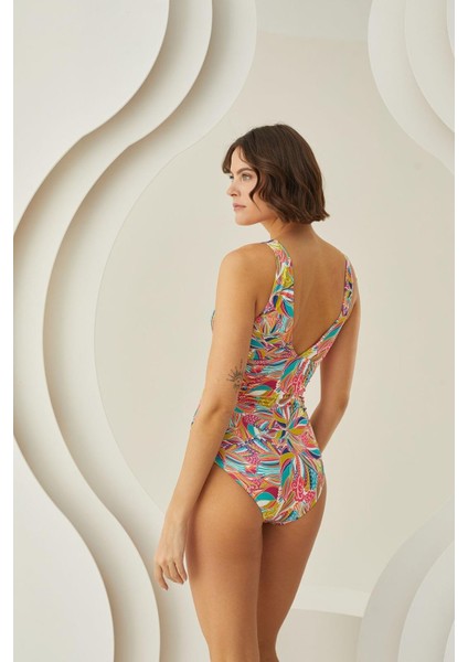 Marsilyan- Özel Tasarım Tropikal Desenli Mayo fiyatları