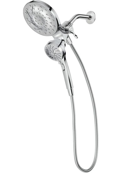 Engage Magnetix Krom 2.5 M Elde Taşınabilir/yağmur Duş Başlığı Manyetik Yerleştirme Sistemine Sahip 2'si 1 Arada Kombo, Çıkarılabilir El Spreyli Yağmur Duş Başlığı, 26009