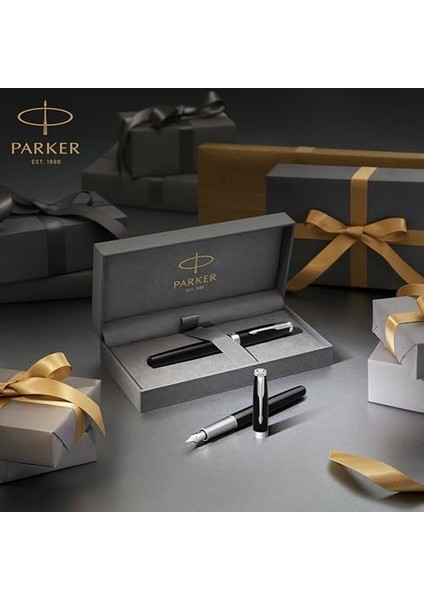 Sonnet Paslanmaz Çelik Altın Tasarımlı Dolma Kalem, Orta Kalınlıkta Uç, Mavi Mürekkep fiyatları