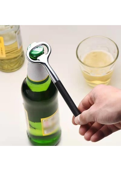 Paslanmaz Çelik Şişe Açacağı - 15 cm Ergonomik Saplı Bira ve Meşrubat Kapağı Açacağı, Uzun Saplı Dayanıklı Mutfak & Bar Aksesuarı modelleri