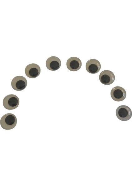 El Sanatları Yapışkan Hareketli Gözler (Siyah 2cm)