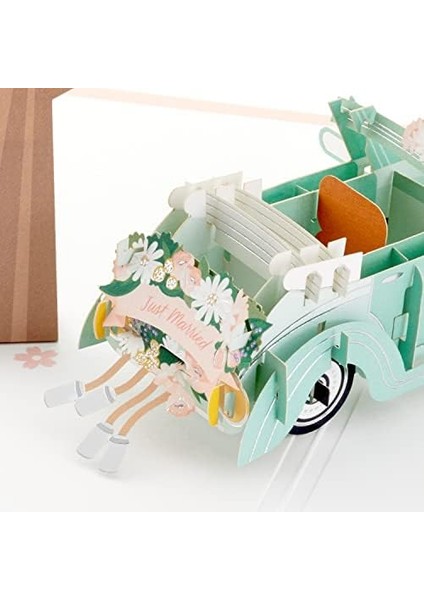 Signature Paper Wonder Pop Up Düğün Kartı (Klasik Araba, Yeni Evlenmiş) (5RZH1207) modelleri