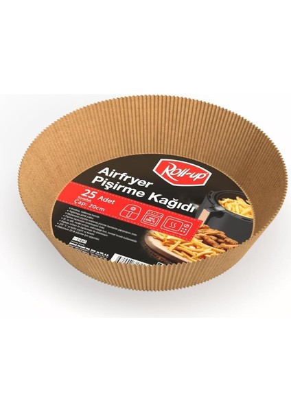 Up Airfryer Pişirme Kağıdı Yuvarlak 20CM 25LI