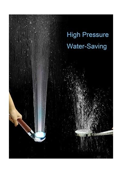 Duş Başlığı, Su Tasarruflu, Yüksek Basınçlı Güçlendirme, 7 Renk Değişimli LED Duş Başlığı, Iyon ve Taş Filtreli El Duşu, Spa Için Duş Başlığı fiyatları