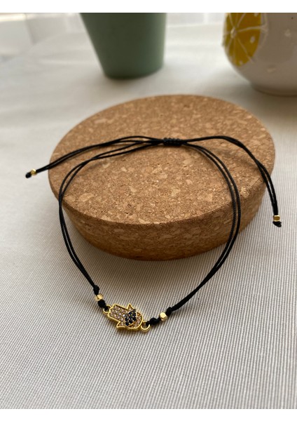 Siyah Renk Zirkon Taş Detaylı Çelik Xupıng VİP İp Bileklik modelleri