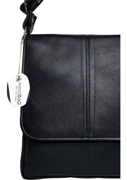 Hakiki Deri Postacı Çantası Premium Deri Çapraz Askılı Yandan Asmalı Omuz Çanta